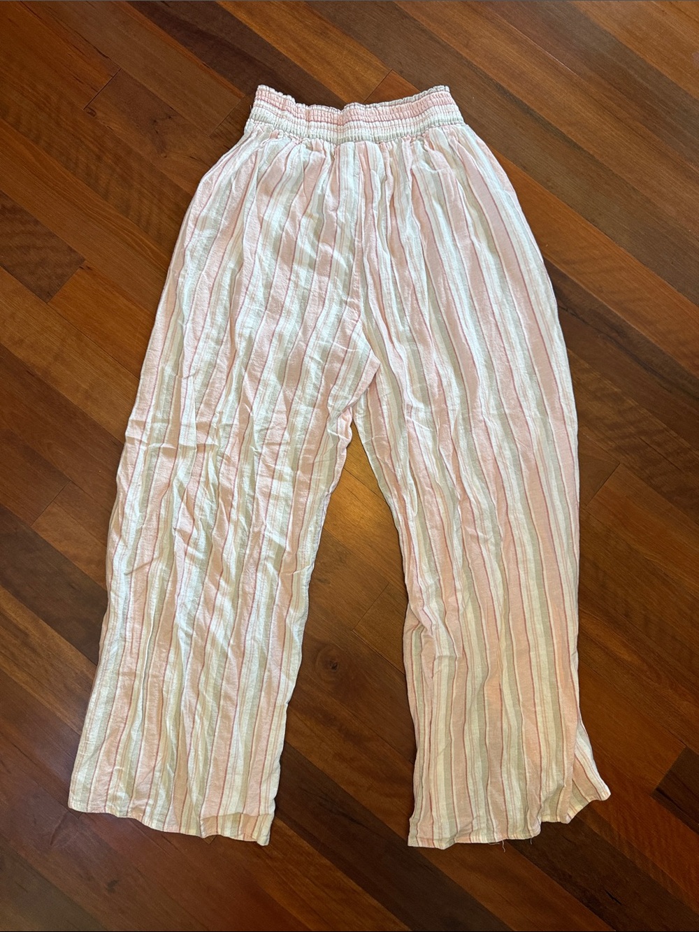 Pink and Cream Striped pants